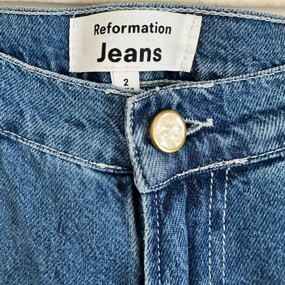 REFORMATION Denim Pants from Nava 2 Piece Set, Size 2 - Picture 3 of 5